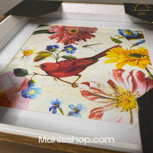 Bird Wall Art Painting (8.5X8.5)