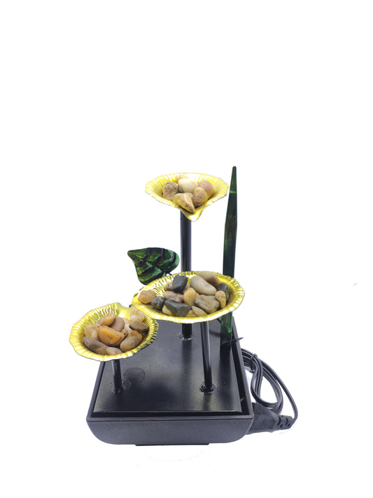 Metal Lotus Indoor Waterfall Fountain