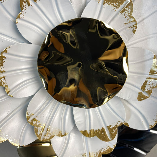 Metallic Flower Accent Sculpture