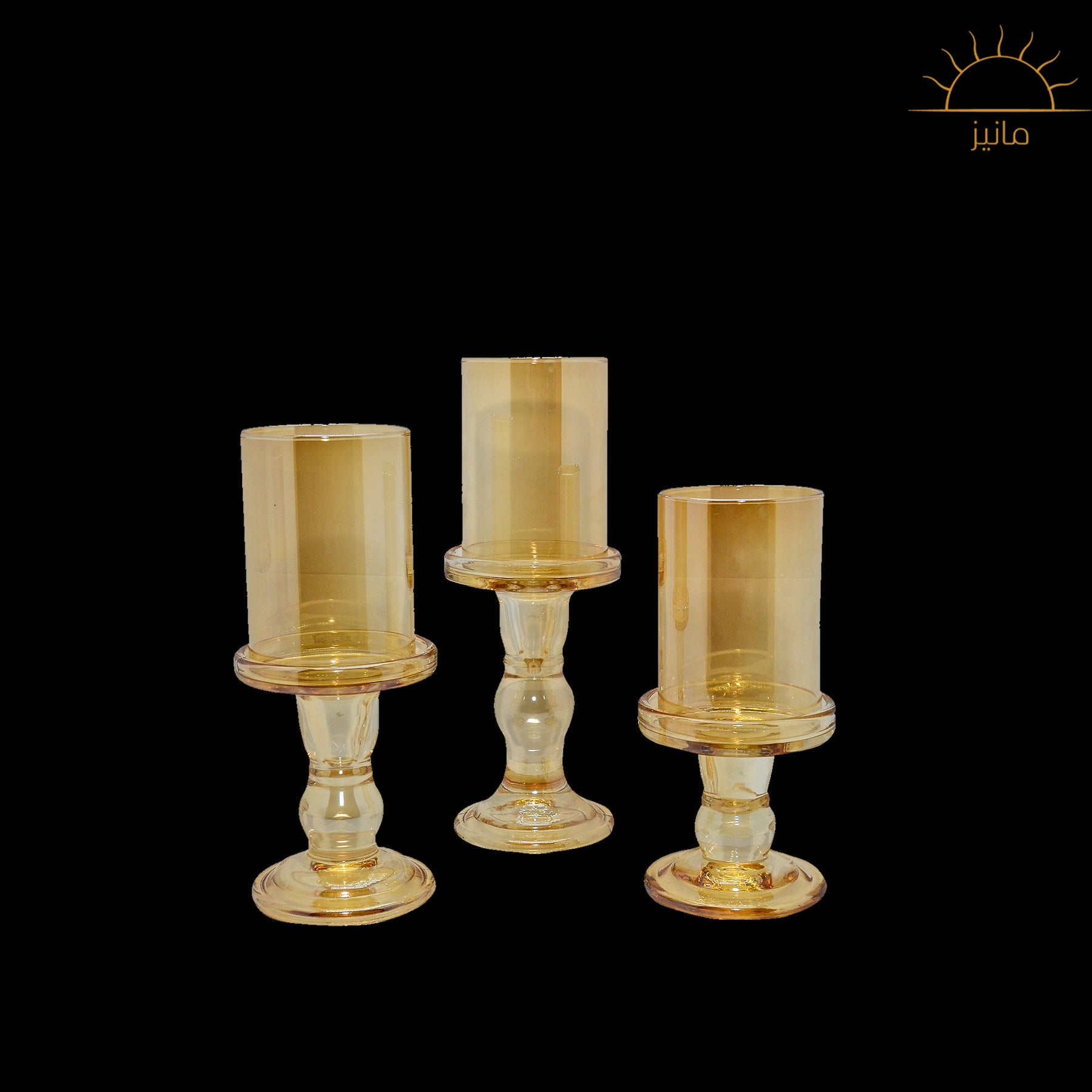 Champagne Glass Candle Holders With Covers.