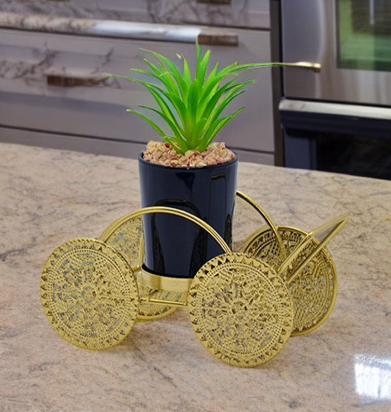 Golden Cart With Plant