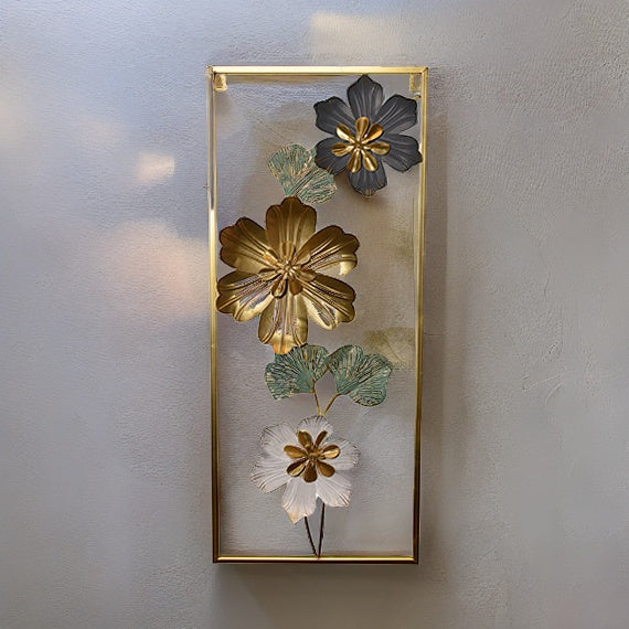 Aesthetic Metal Flower Wall Hanging