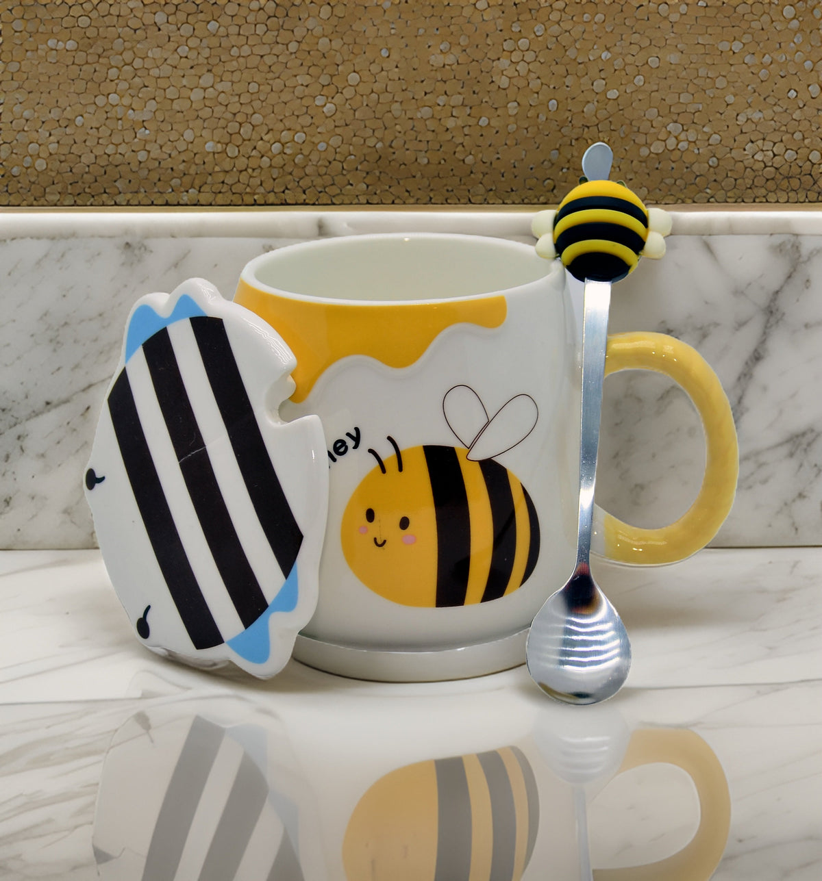 Bee Mug With Ceramic Lid