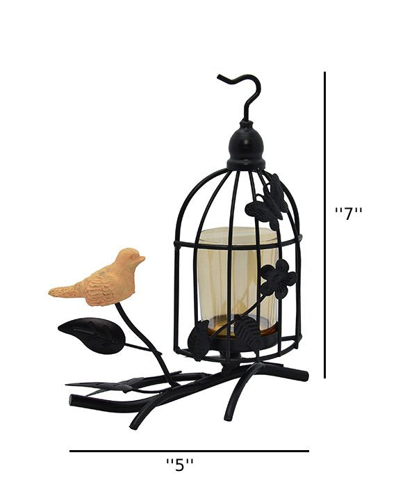 Black Sparrow Candle Stand