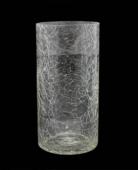 White Transparent Cracked Vase