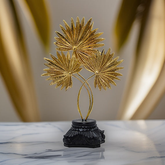 Golden Resin Sun Palm Leaf Ornament