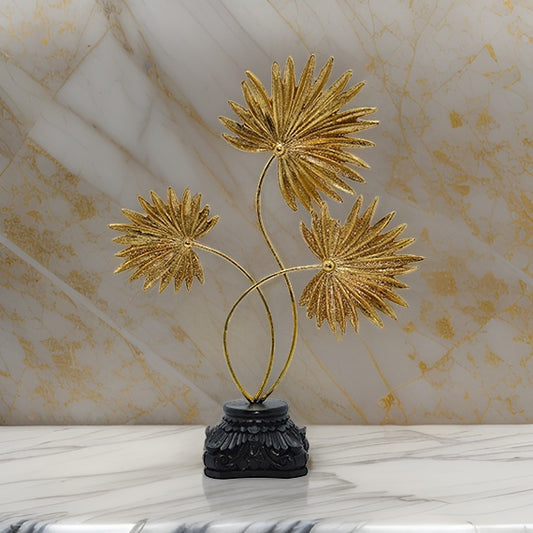 Golden Resin Sun Palm Leaf Ornament
