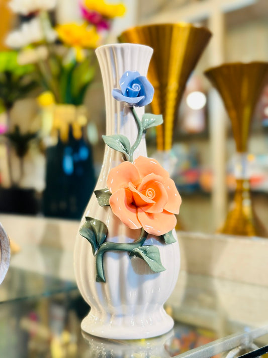 Floral Vase With Orange Flower