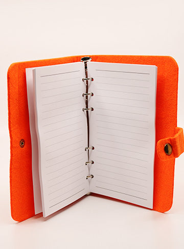 Orange Bear Button Diary
