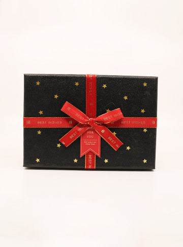 Empty Red & Black Gift Box
