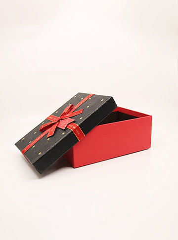 Empty Red & Black Gift Box