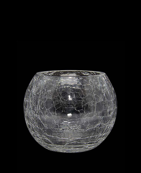 White Transparent Cracked Vase