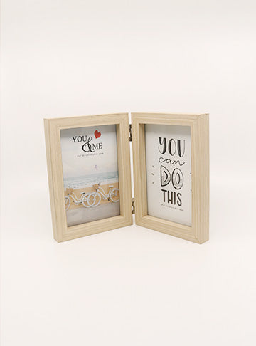 Wooden Double Photo Frame