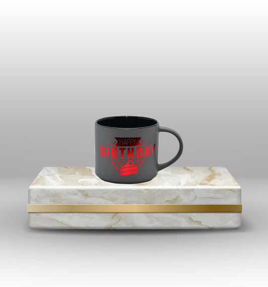 Happy Birthday Grey Mugs