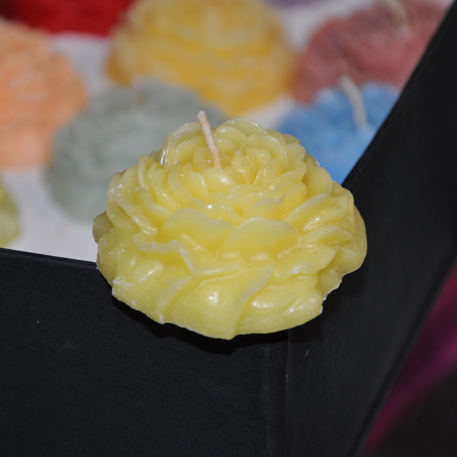 Handmade Flower Candle Set Of (6) Pic's