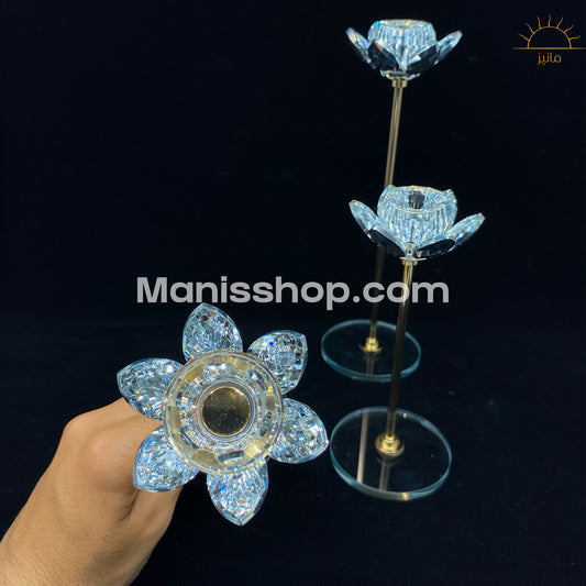 Crystal Flower Candle Stand