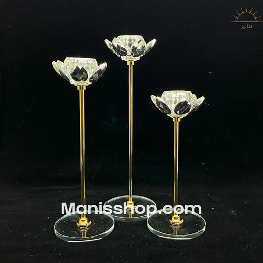 Crystal Flower Candle Stand
