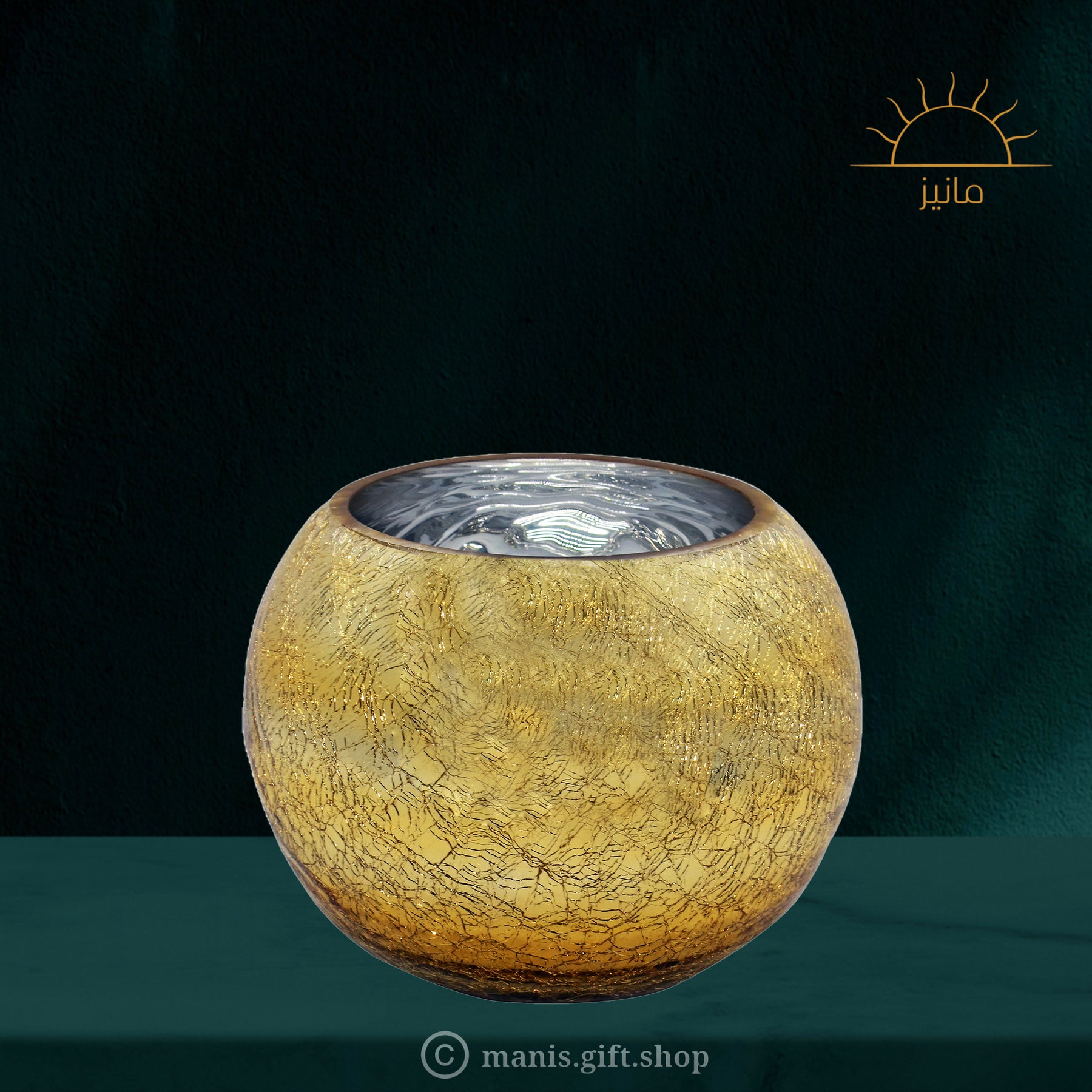 Golden cracker Vase