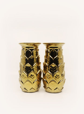 Golden Leaf Vase