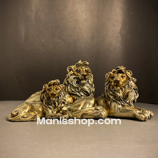Mini Lion Sculpture 3pcs Set
