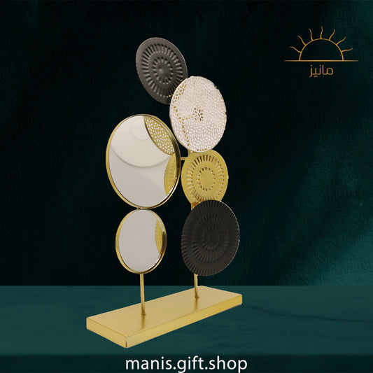 Aesthetic Golden Mirror Stand