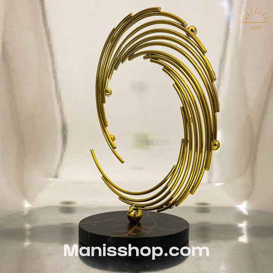 Abstract With Wooden Base