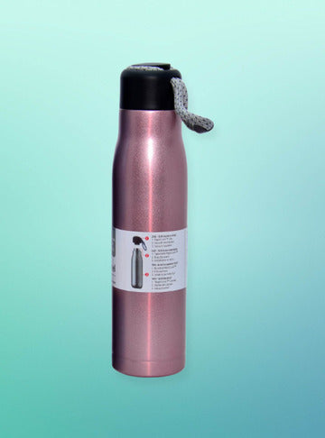 GLOSSY STAINLESS STEEL WATER BOTTLE - VACCUM FLASK