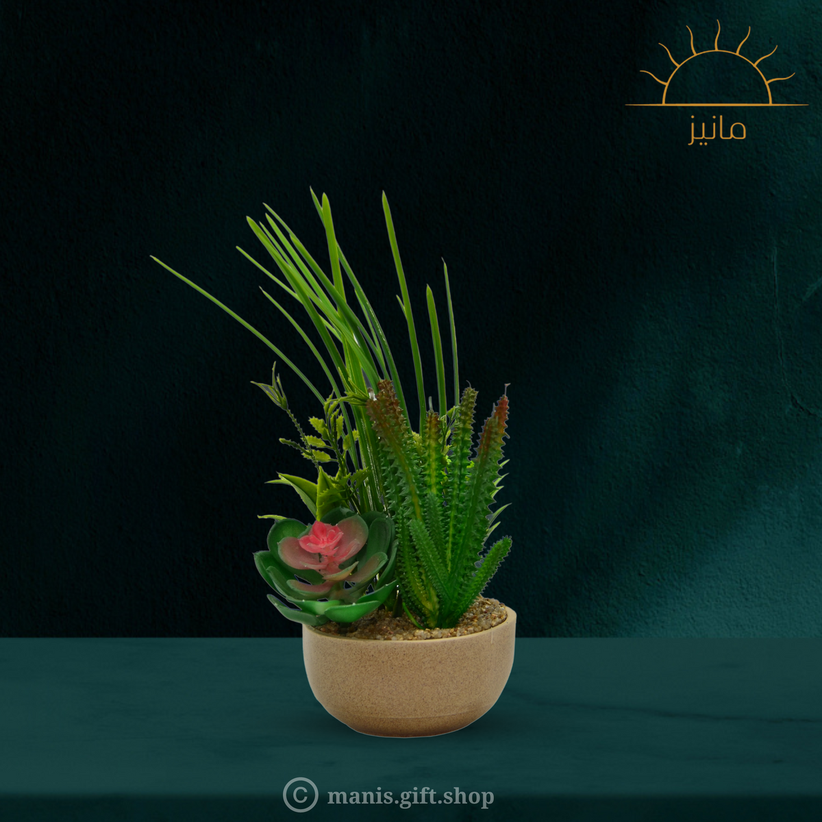 Artificial Potted Flower In Ceramic Pot