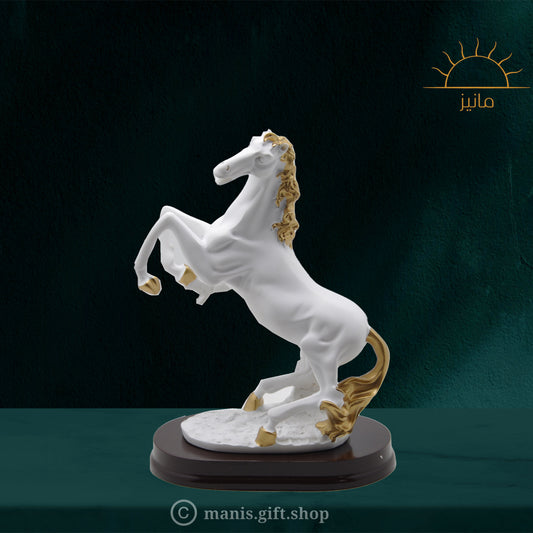 White Resin Horse