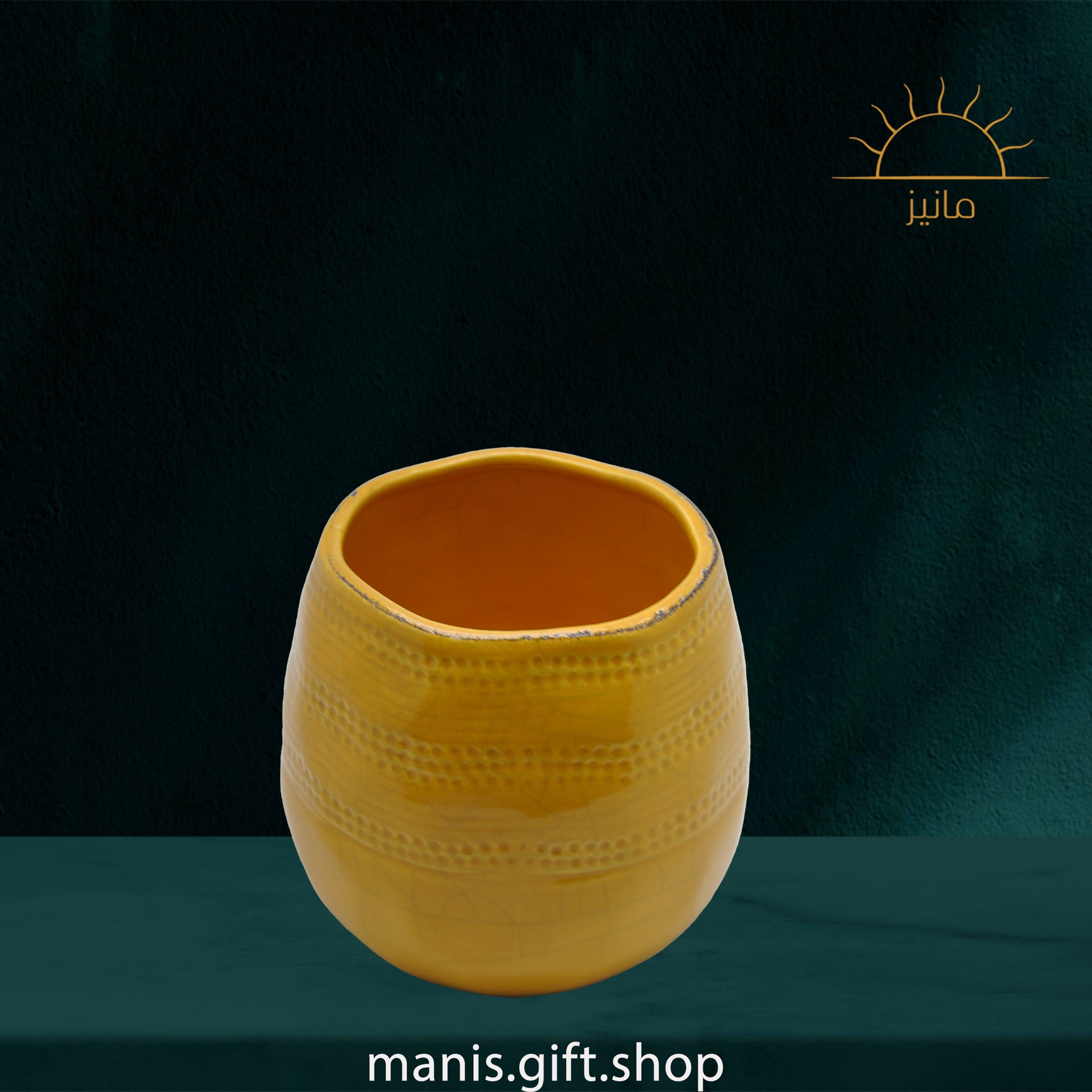 Yellow Ceramic Pot