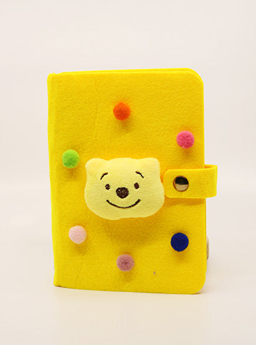 Yellow Pooh Button Diary