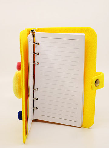 Yellow Pooh Button Diary