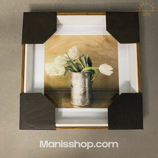 Flower Pot Wall Art Painting (8.5X8.5)