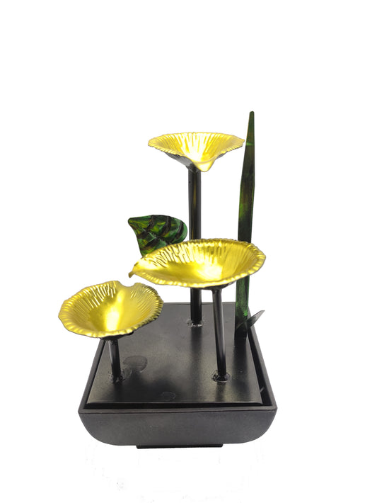 Metal Lotus Indoor Waterfall Fountain