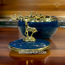 Deer Lid Antique Ashtray