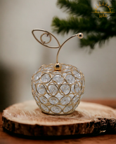 Golden Apple With Crystal Beads