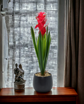 Artificial Bromeliad Plant With Ceramic Pot