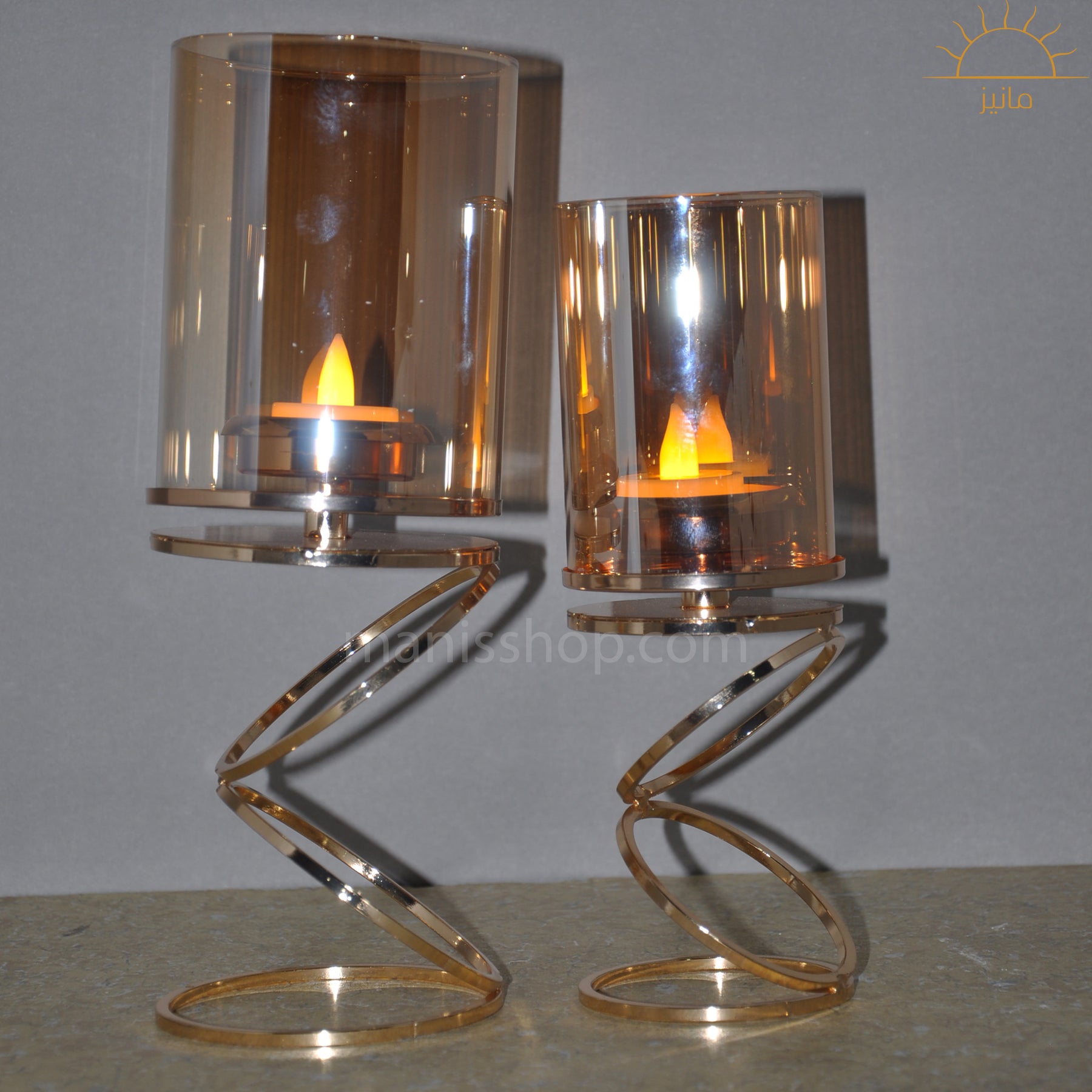 2p Nordic Tri-Rings Candle Stand Set