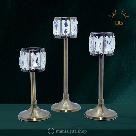 Crystal Candle Holder (3p) Set
