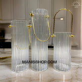 Transparent Glass Vase 3pcs