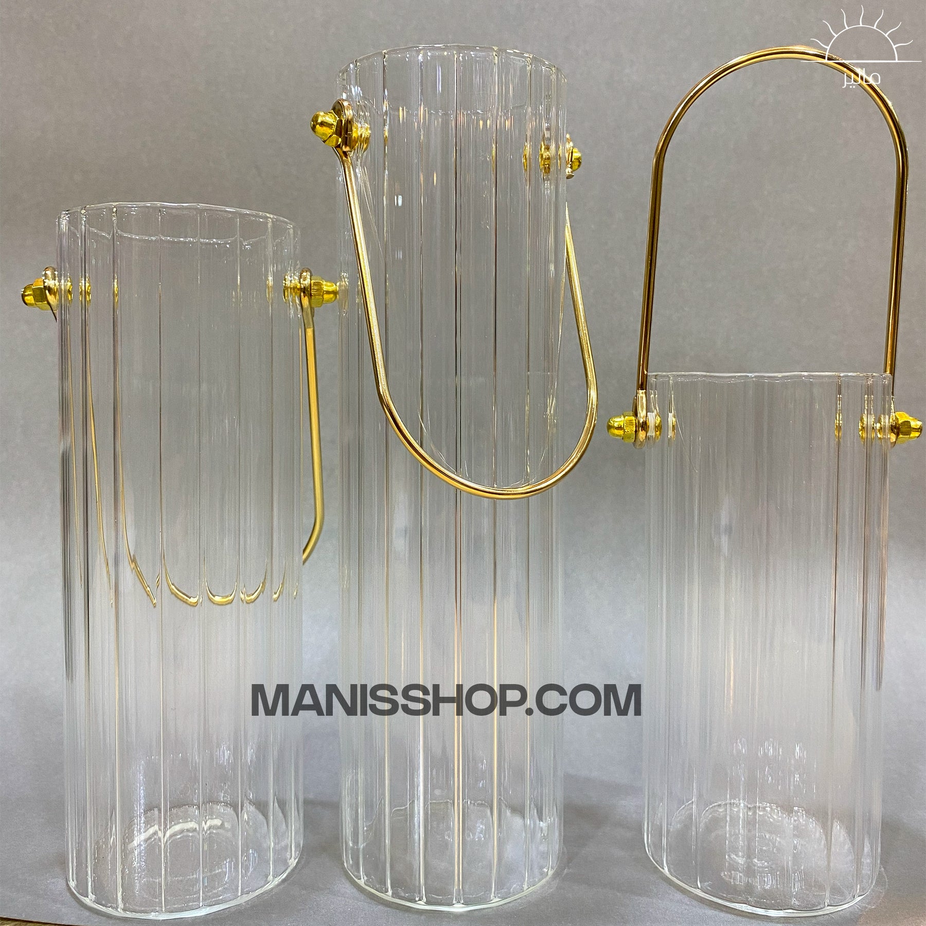 Transparent Glass Vase 3pcs