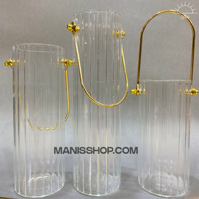 Transparent Glass Vase 3pcs