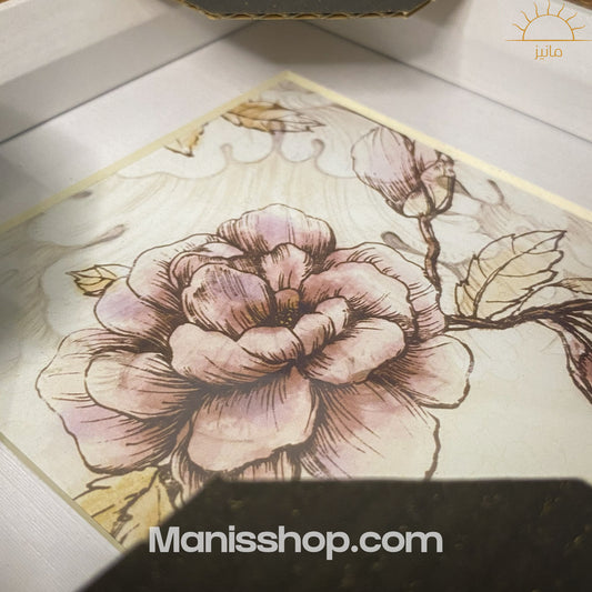 Flower Wall Art Painting (7X7)