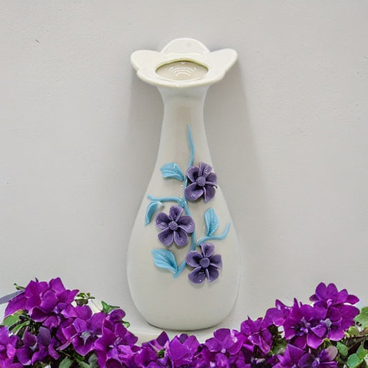 Floral Vase With Purpule Flower