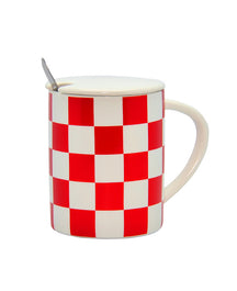 Checker Design Ceramic Mug