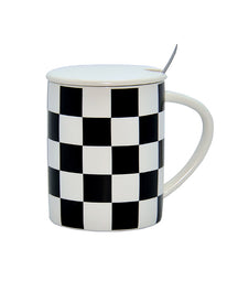 Checker Design Ceramic Mug