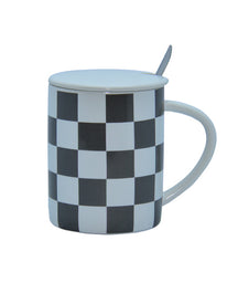 Checker Design Ceramic Mug