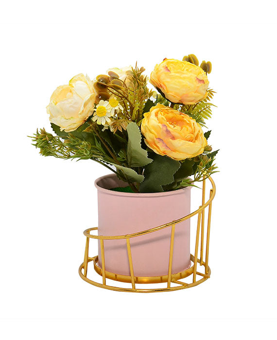 Golden Rod Storey Design With Plant Pot