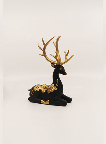 Deer Statue With Crystal Ball Set Of 2Pics