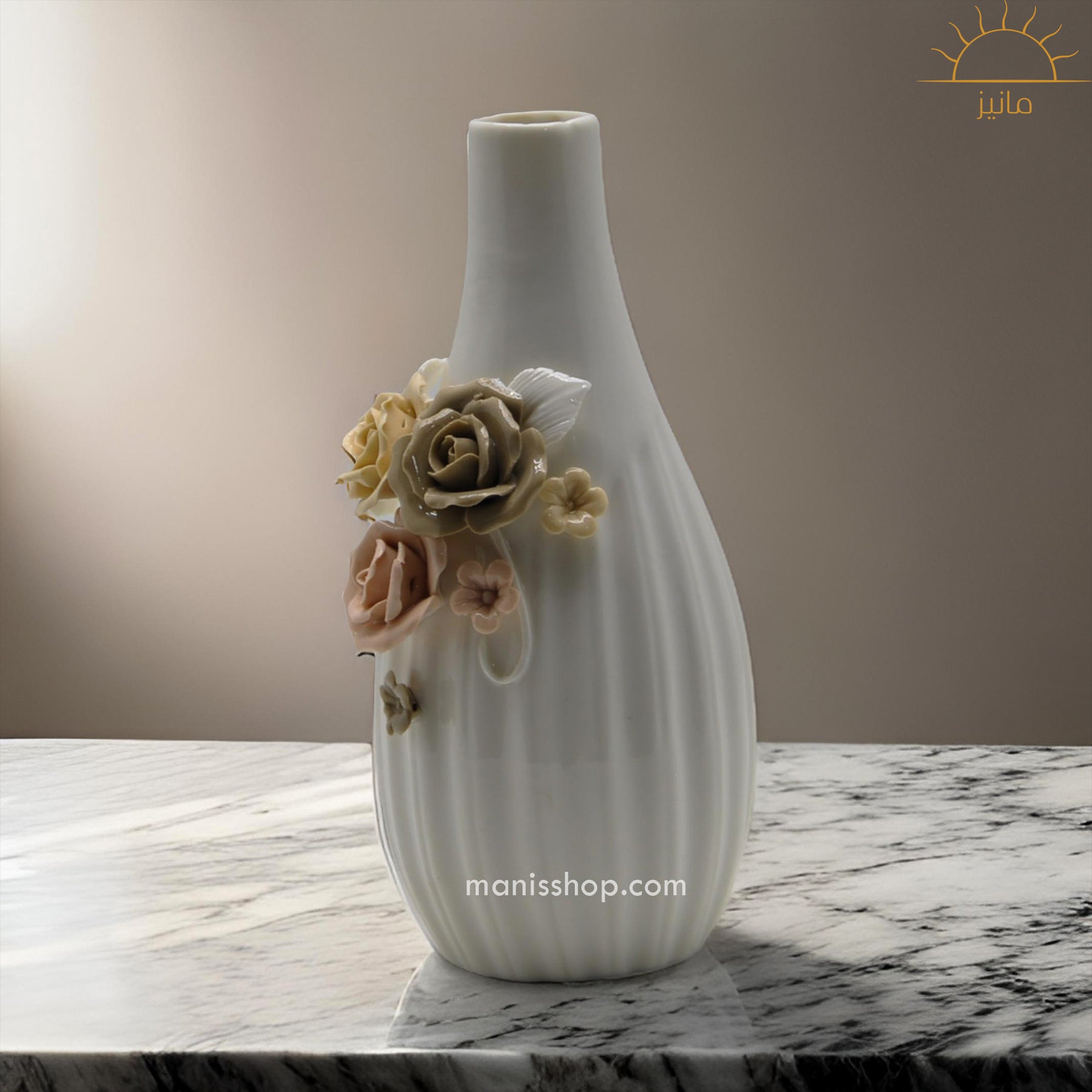 Embellished Floral Vase